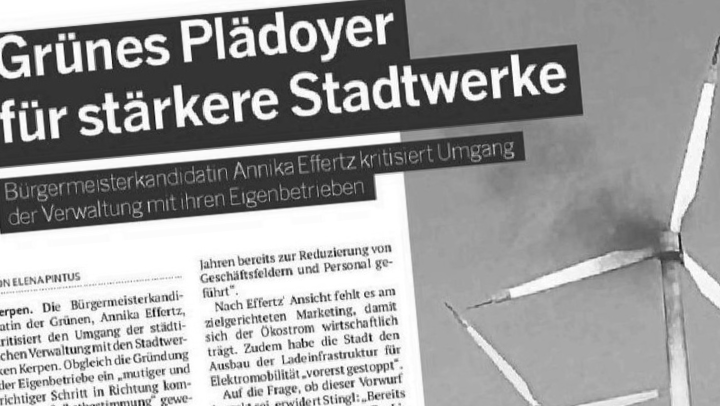 „Grünes Plädoyer für stärkere Stadtwerke“ – Kölner Stadtanzeiger vom 12.08.2025