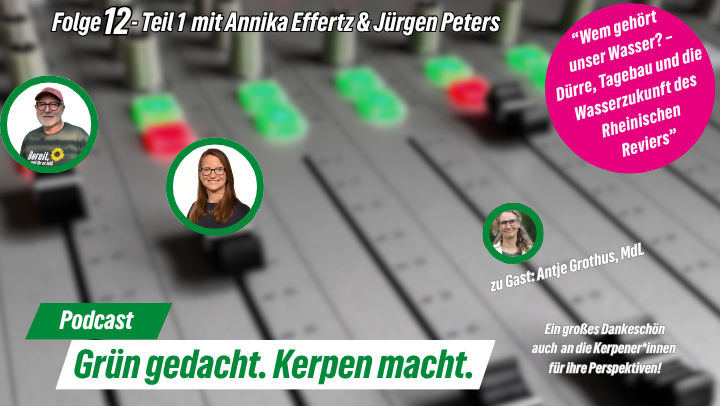 Grün gedacht. Kerpen macht. – Folge 12: Wem gehört unser Wasser? – Dürre, Tagebau und die Wasserzukunft des Rheinischen Reviers – Teil 1